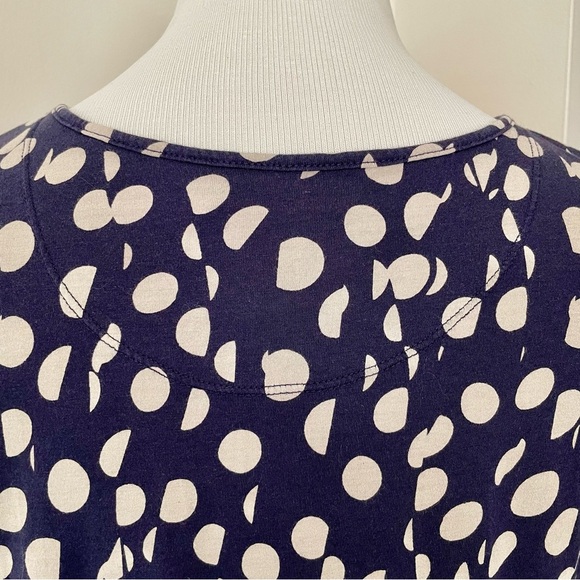 Maeve by Anthropology Clemente Tee Navy Polka Dot Size Large - Picture 13 of 16